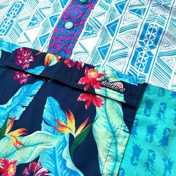 Chubbies Reversible “The Party in the Front” Pullover Multicolor Sherpa Jacket S - Picture 5 of 8